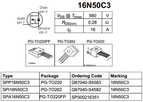 N C Datasheet Vds V Mos Transistor Infineon