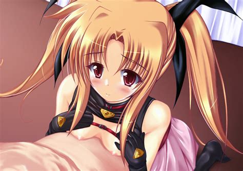 Rule 34 Blonde Hair Blush Breasts Fate Testarossa Female Flat Chest Human Lyrical Nanoha Mahou