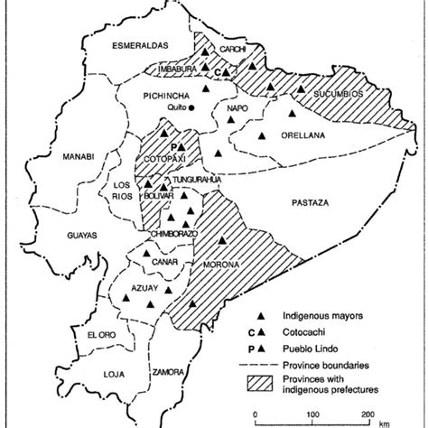 Distribution of indigenous populations in Ecuador. | Download ...