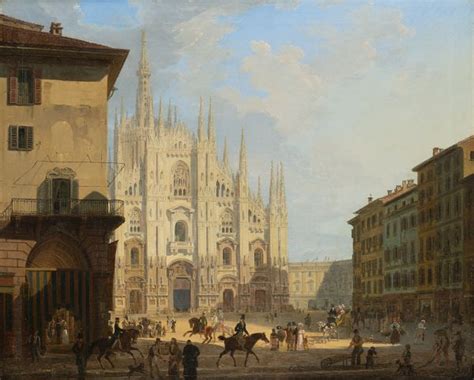 Veduta Di Piazza Del Duomo In Milano Con Il Coperto Dei Figini E L