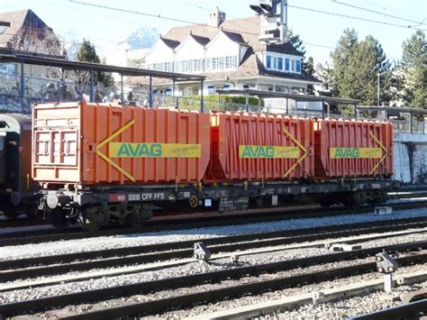 Sbb Cargo G Terwagen Typ Slps Xy Im Bahnhofsareal