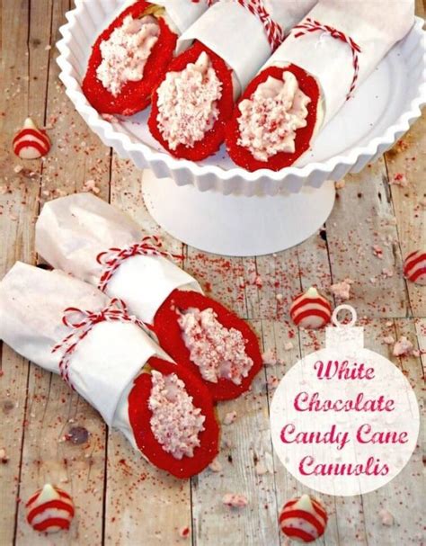 Easy Cannoli Recipe With White Chocolate Candy Cane Filling Chocolate