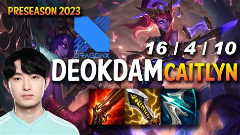 DRX Deokdam CAITLYN Vs JHIN ADC KR Ranked YouTube