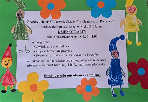 Dzień otwarty w przedszkolu nr67 Wesołe Skrzaty Przedszkole nr 67