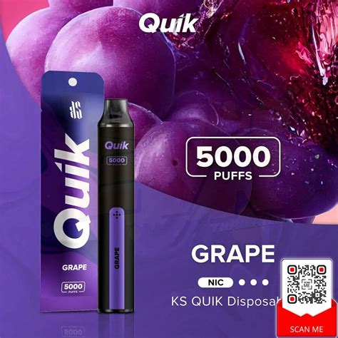 Disposable Pod KS Quik 5000 Puffs Grape แท กลนเกรป องน