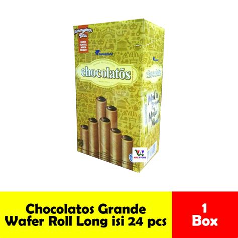 Jual Chocolatos Wafer Roll Original Grande Stick Long Box Isi Pcs