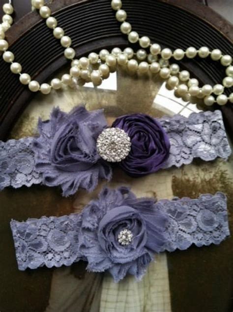 Wedding Garter Eggplant Purple Garter Garters Toss Garter Grey