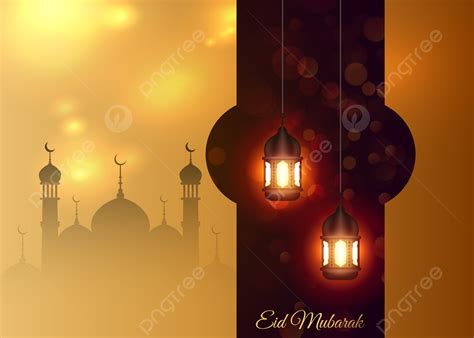 Eid Mubarak Shiny Background Glowing Celebration Eid Mubarak