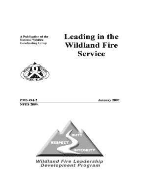 Fillable Online Fireleadership Leading In The Wildland Fire Service