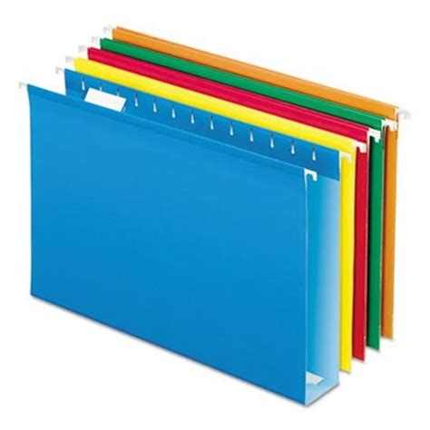 Pendaflex 5143X2ASST Legal Size Extra Capacity Reinforced Hanging File Folders with Box Bottom ...