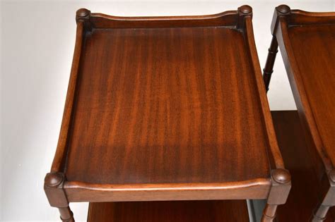 Pair Of Antique Mahogany Bedside Side Tables Marylebone Antiques