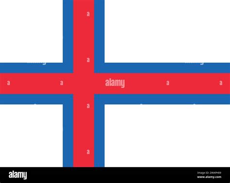 High Detailed Flag Of Faroe Islands National Faroe Islands Flag