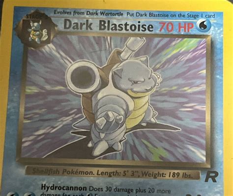 Dark Blastoise Pokemon Trading Card Game Tcg Team Rocket Etsy Australia