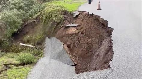 Highway Collapses Following Intense Storms In California Tech Art