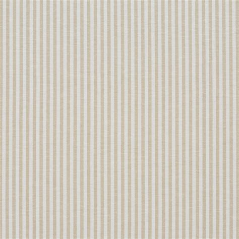 Khaki Beige And White Ticking Stripes Cotton Upholstery Fabric By The Yard