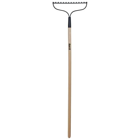 Anvil In Wood Handle Steel Tine Bow Rake The Home Depot