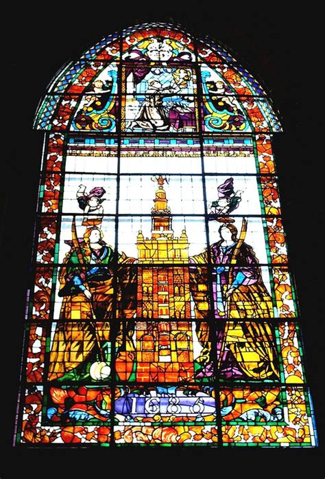 Seville Spain Cathedral Window Stained Glass And Rose Windows