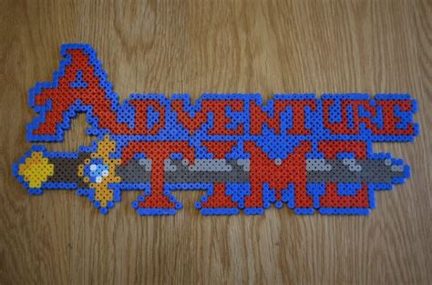 Adventure Time Logo In Hama Beads By Sophiemai On Deviantart Perler