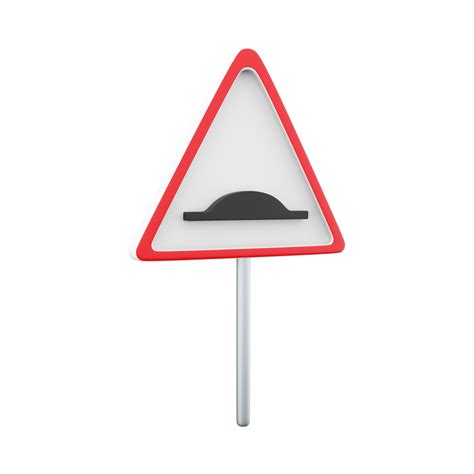 3d Render Speed Bumps Warning Of Traffic Signs3d Rendering Cartoon