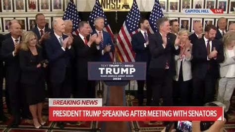 Trump Gets An Ovation From Republican Senators