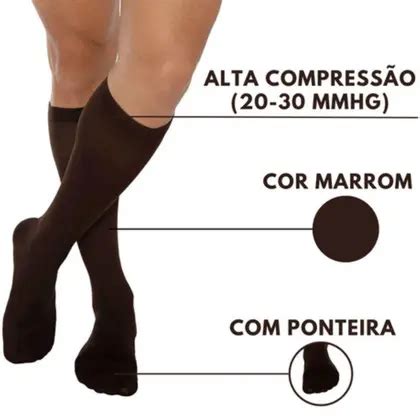 Meia De Compressao Para Viagem Longa - Meia de Compressão Kendall Masculina 34 20~30 mmHg Varizes Viagem Longa ...
