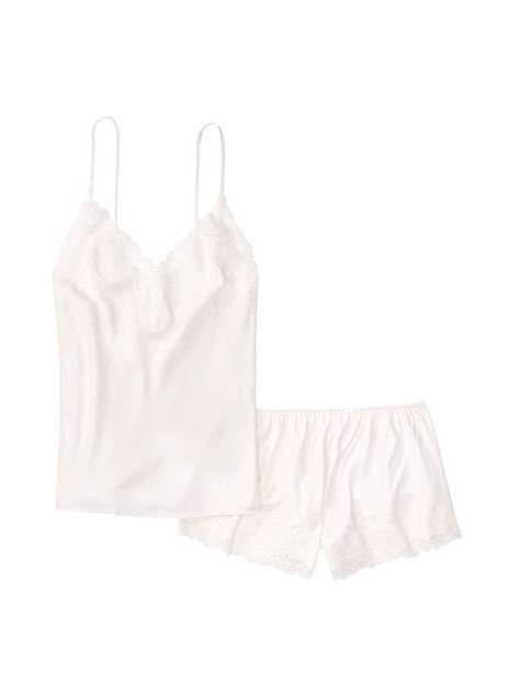 Jacquard Satin And Lace Cami Set Victorias Secret Cami Set Lace