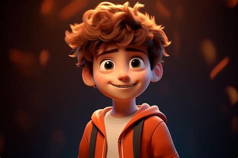 Premium AI Image | 3D Beautiful Boy in Cartoon Style