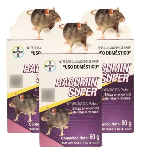 Veneno Para Ratas Ratones Roedores Racumin Super Pellets Pz Meses