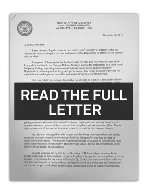 Read James Mattis’ full resignation letter | PBS News