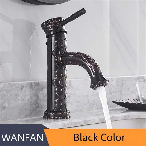 Luxury Basin Faucets Solid Brass Antique Bathroom Faucet Single Handle