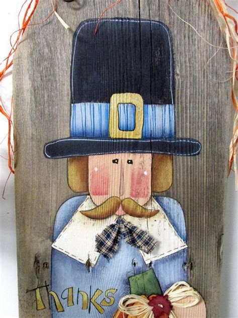 Thanks We Give Pilgrim Hand Or Tole Painted By Barbsheartstrokes Hall