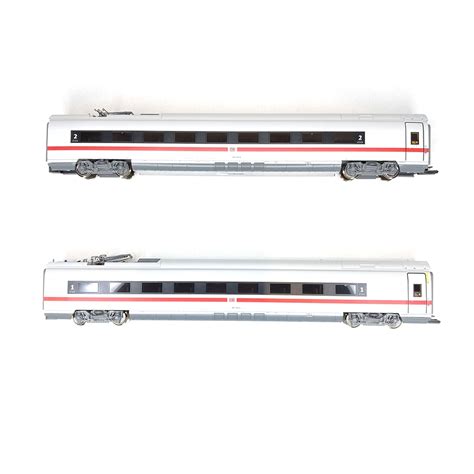 2 voitures intermédiaires ICE 3 classe 407 Set 1 DB HO ROCO 72096