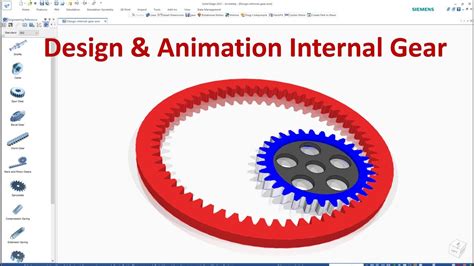 Solid Edge Tutorials 47 Design Animation Internal Gearing Spur