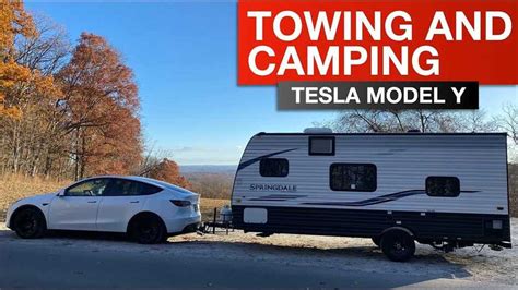 Tesla Model Y Towing A Travel Trailer With This Electric Crossover SUV