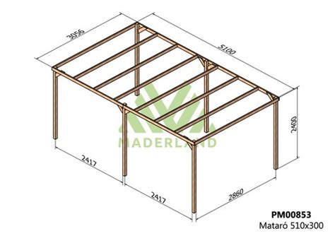 Pergola en bois traité autoclave IV Mataró BRYCUS