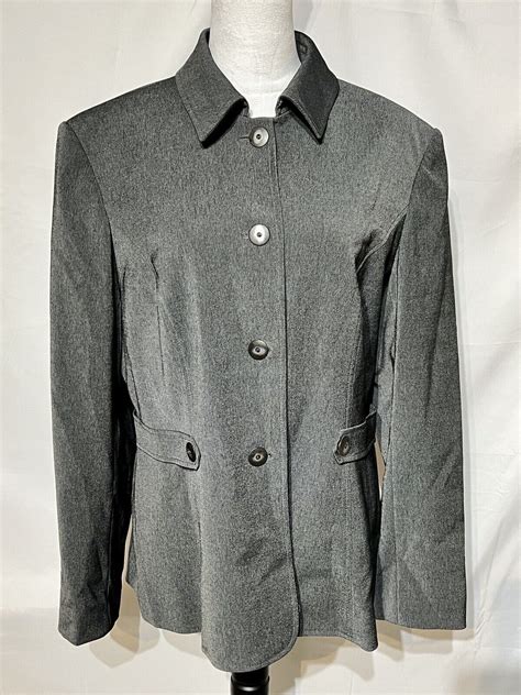 John Meyer Of Norwich Womens Blazer Jacket Size Gray Ebay