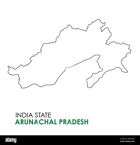 Arunachal Pradesh Map Cut Out Stock Images Pictures Alamy