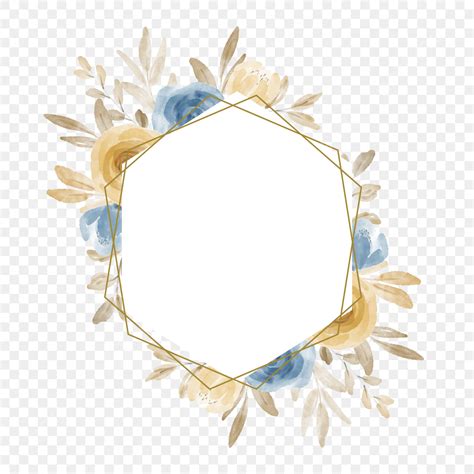 Blue Yellow Watercolor Png Picture Wedding Frame With Watercolor