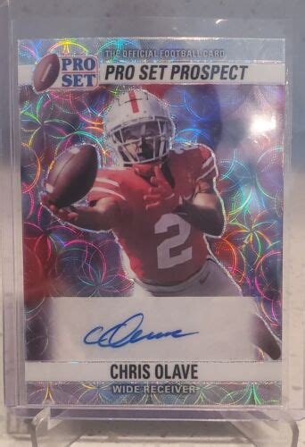 2022 Leaf Pro Set Metal Chris Olave 1990 Throwback Kaleidoscope Auto Sp