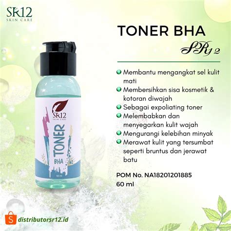 Jual Toner BHA SR12 Expoliating Toner Perawatan Wajah Kulit Berminyak