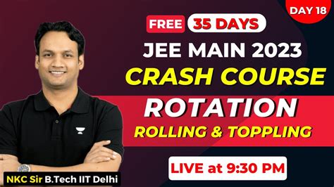 Jee Mains Crash Course Rotation One Shot Rotation Jee