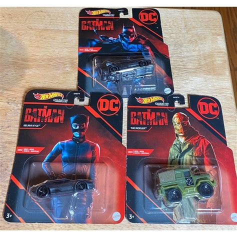 Hot Wheels Toys 3 Dc Hot Wheels Character Cars Batman Riddler And Selina Kyle Nip Poshmark