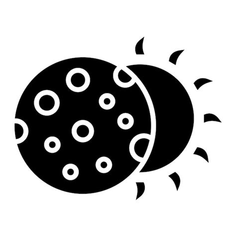 Premium Vector Solar Eclipse Vector Illustration Style