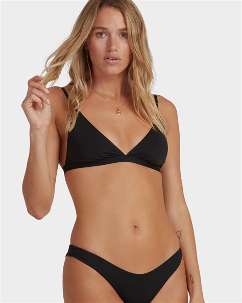 Billabong Sol Searcher Hi Point Tri Bikini Top Black SurfStitch