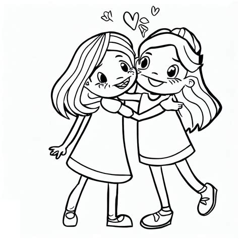 Desenhos De Melhores Amigas 8 Para Colorir E Imprimir Colorironlinecom