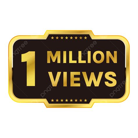transparent  million views celebration banner vector   label
