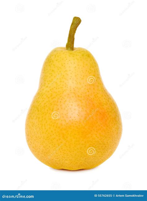 One Ripe Yellow Pear Isolated Stock Image Image Of Close Fresh