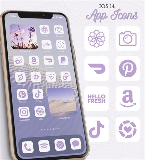 Ios Icons Purple Purple App Icons Ios Aesthetic Etsy App Icon