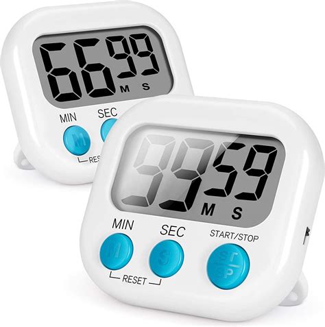 Kitchen Timers With Loud Alarm Interval Timer For Workout Battery Timer