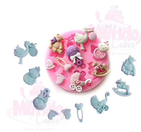 Molde Silicona Baby Shower Mundo Cakes